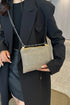 'Aya' Metal Chain Rhinestone Crossbody Bag - Celes Fashion